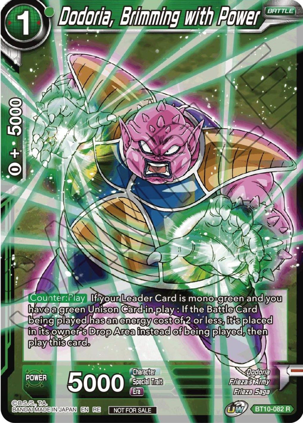 Dodoria, Brimming with Power (Championship Selection Pack 2023 Vol.1) (BT10-082) [Tournament Promotion Cards] | Rock City Comics