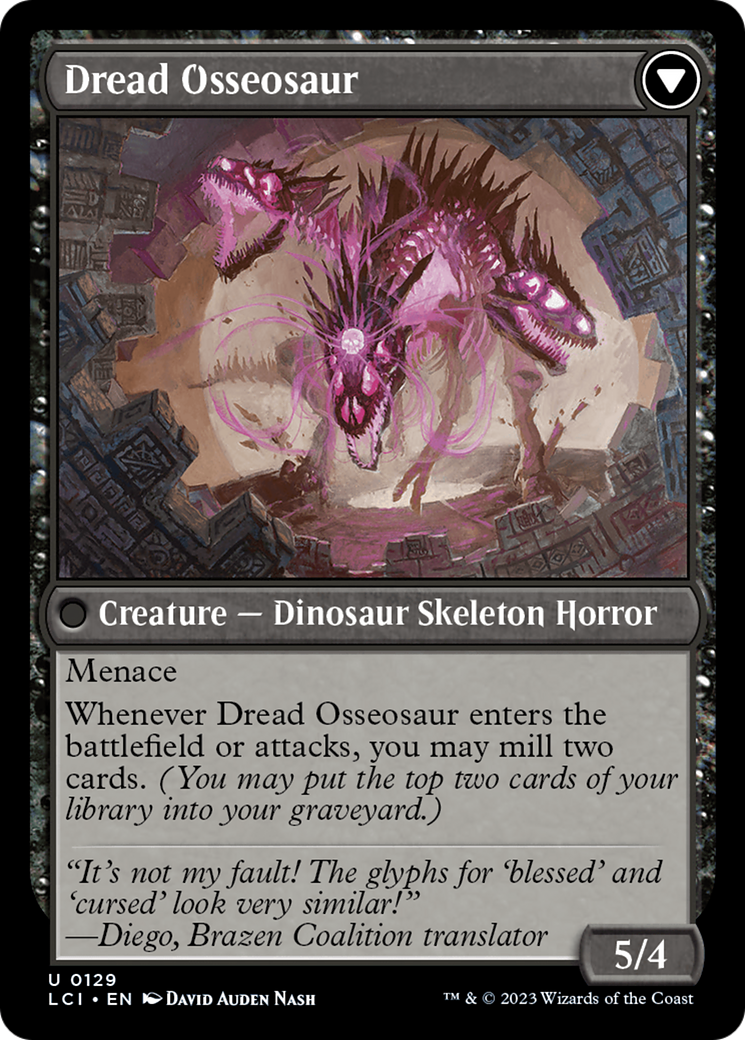 Visage of Dread // Dread Osseosaur [The Lost Caverns of Ixalan] | Rock City Comics