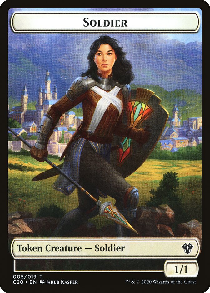 Elemental (003) // Soldier Double-Sided Token [Commander 2020 Tokens] | Rock City Comics