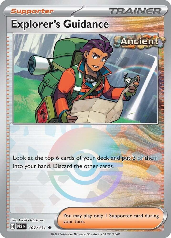 Explorer's Guidance (107/131) (Poke Ball Pattern) [Scarlet & Violet: Prismatic Evolutions] | Rock City Comics