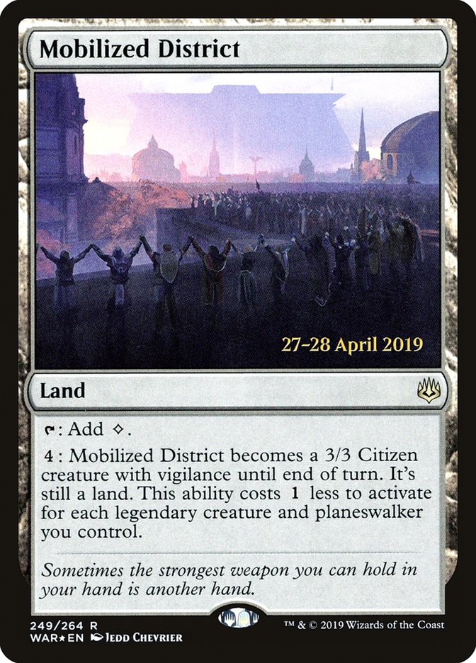 Mobilized District [War of the Spark Prerelease Promos] | Rock City Comics
