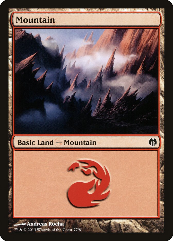 Mountain (77) [Duel Decks: Heroes vs. Monsters] | Rock City Comics