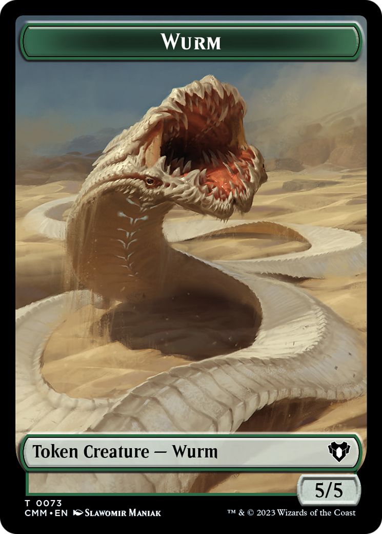 Wurm // Spider Double-Sided Token [Commander Masters Tokens] | Rock City Comics