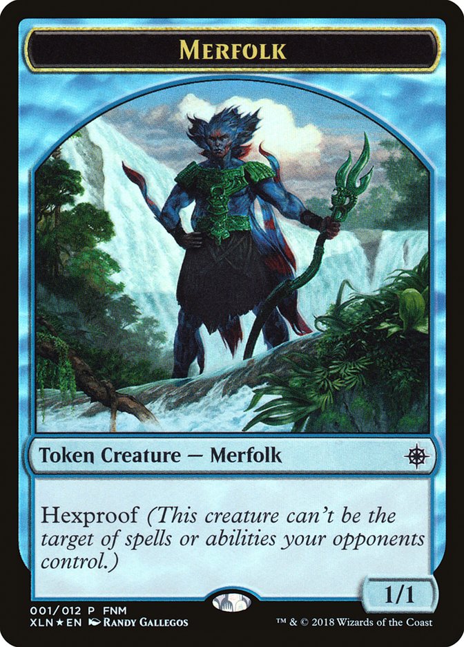 Merfolk // Treasure Double-Sided Token [Friday Night Magic 2018] | Rock City Comics