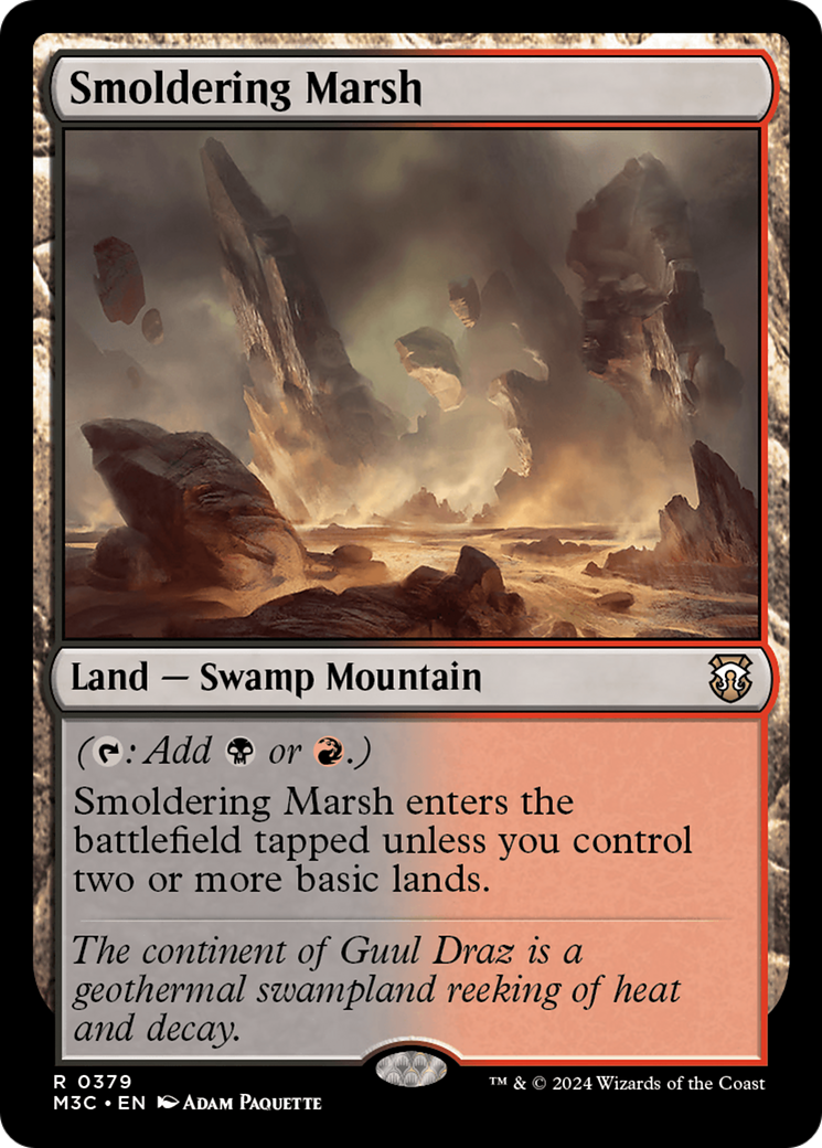 Smoldering Marsh (Ripple Foil) [Modern Horizons 3 Commander] | Rock City Comics