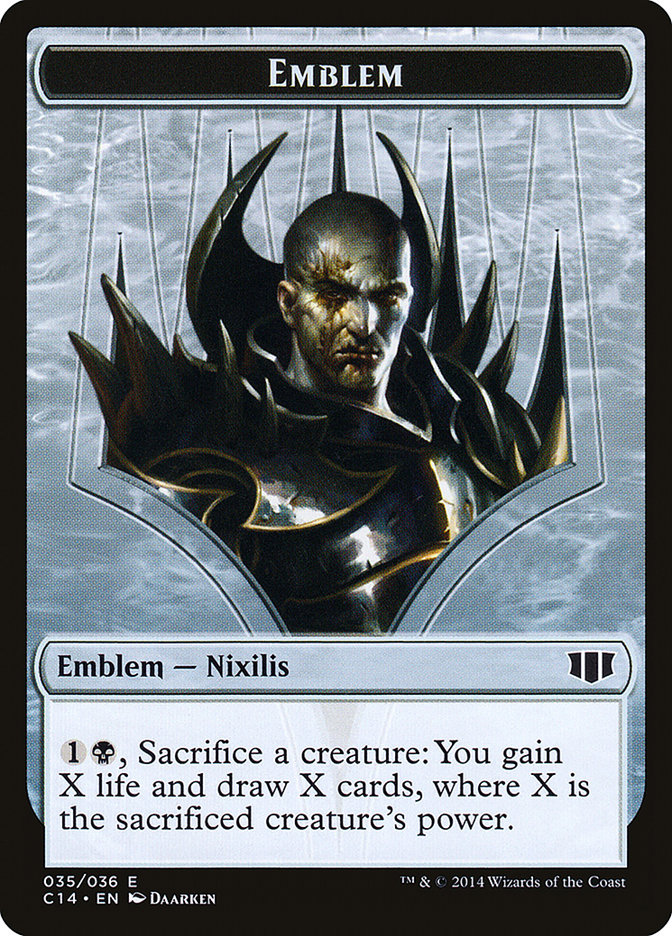 Ob Nixilis of the Black Oath Emblem // Zombie (016/036) Double-Sided Token [Commander 2014 Tokens] | Rock City Comics