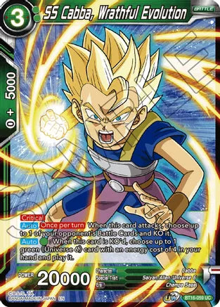 SS Cabba, Wrathful Evolution (BT16-059) [Realm of the Gods] | Rock City Comics