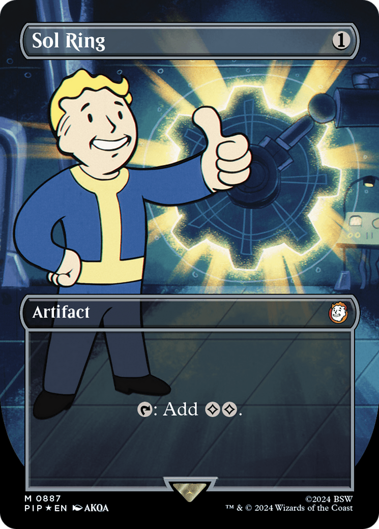 Sol Ring (Borderless) (Surge Foil) [Fallout] | Rock City Comics