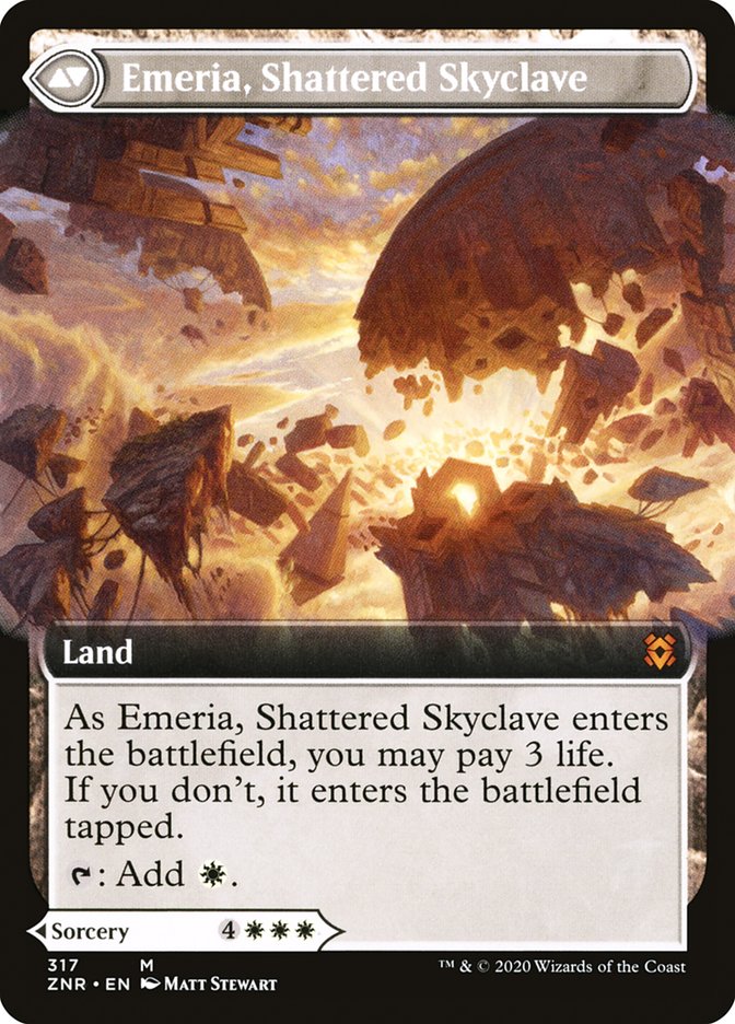 Emeria's Call // Emeria, Shattered Skyclave (Extended Art) [Zendikar Rising] | Rock City Comics