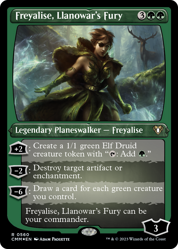 Freyalise, Llanowar's Fury (Foil Etched) [Commander Masters] | Rock City Comics