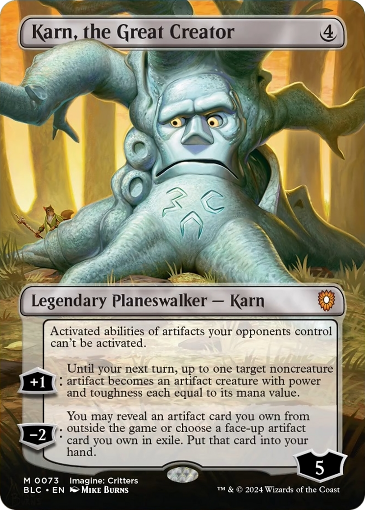 Karn, the Great Creator (Borderless) [Bloomburrow Commander] | Rock City Comics