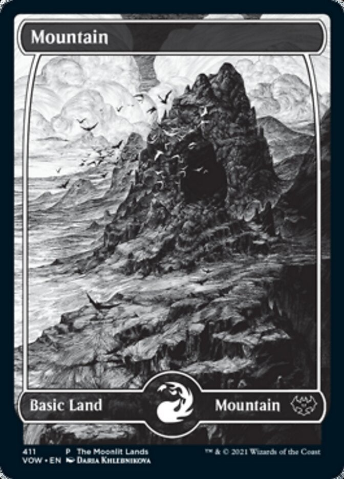 Mountain (The Moonlit Lands) (Foil Etched) [Innistrad: Crimson Vow Promos] | Rock City Comics