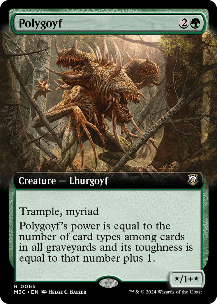 Polygoyf (Extended Art) (Ripple Foil) [Modern Horizons 3 Commander] | Rock City Comics