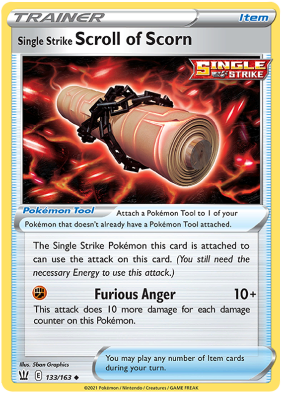 Single Strike Scroll of Scorn (133/163) [Sword & Shield: Battle Styles] | Rock City Comics