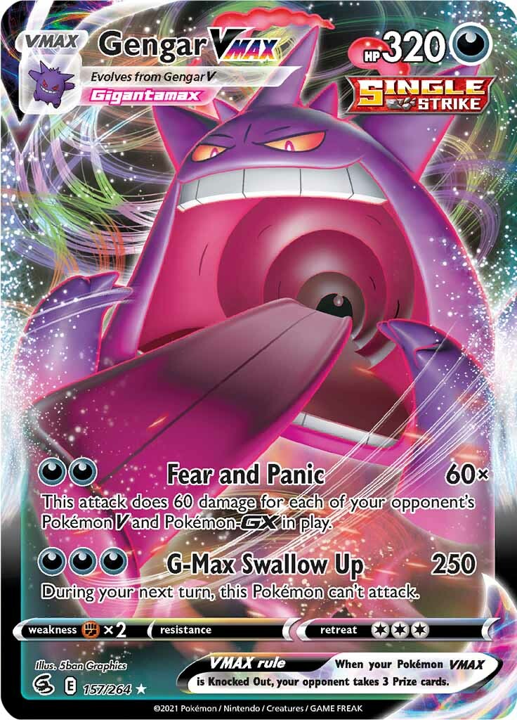 Gengar VMAX (157/264) [Sword & Shield: Fusion Strike] | Rock City Comics