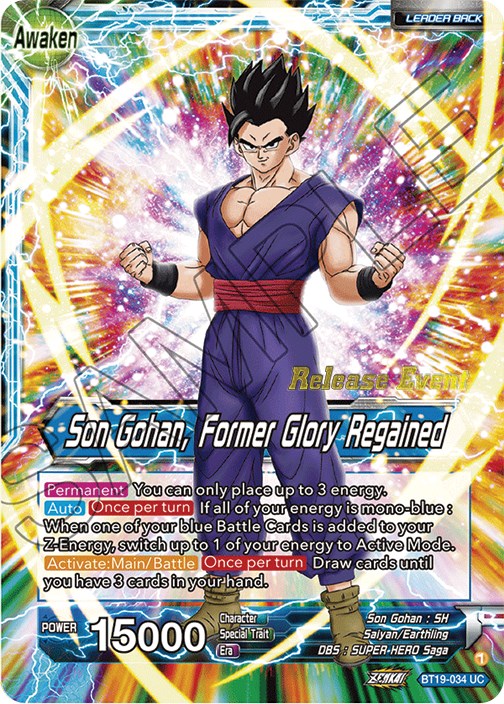Son Gohan // Son Gohan, Former Glory Regained (Fighter's Ambition Holiday Pack) (BT19-034) [Tournament Promotion Cards] | Rock City Comics