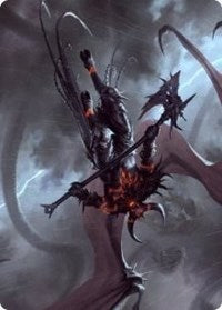 Burning-Rune Demon Art Card [Kaldheim Art Series] | Rock City Comics