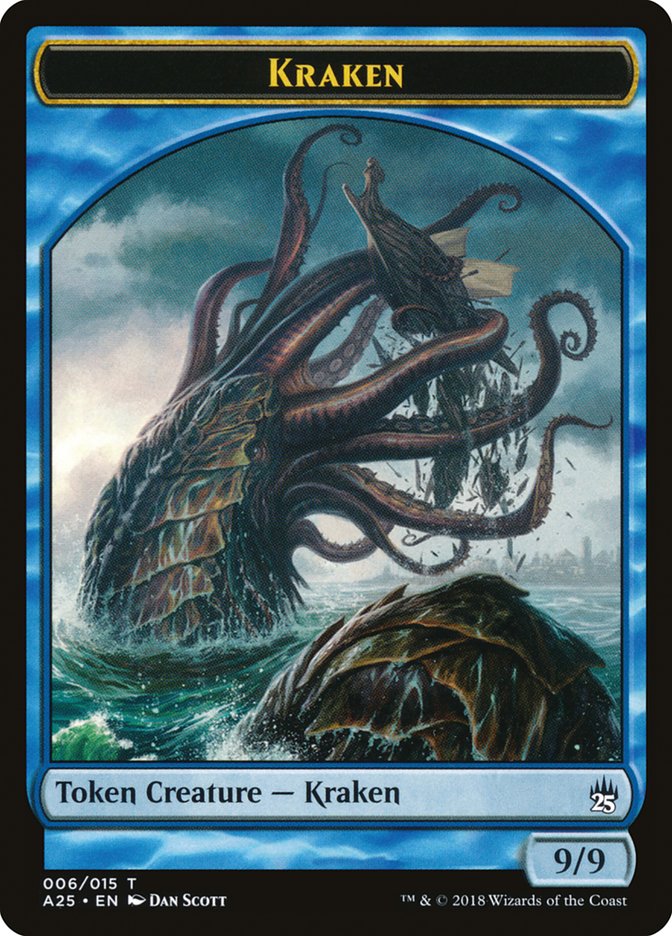 Fish // Kraken Double-Sided Token [Masters 25 Tokens] | Rock City Comics
