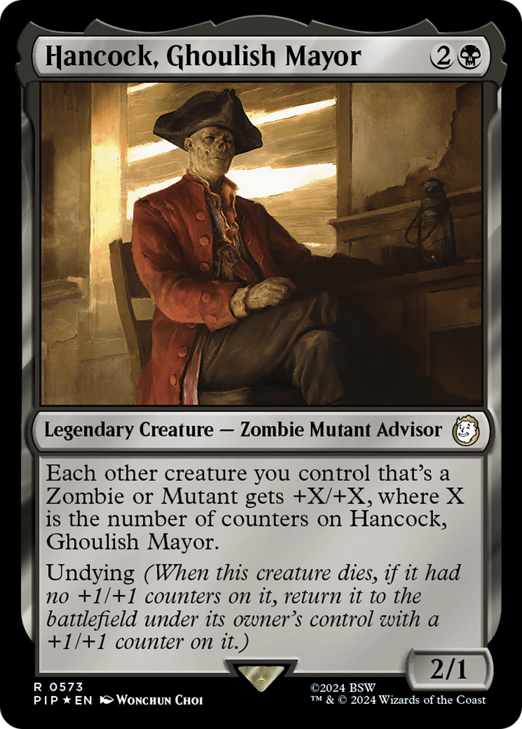 Hancock, Ghoulish Mayor (Surge Foil) [Fallout] | Rock City Comics