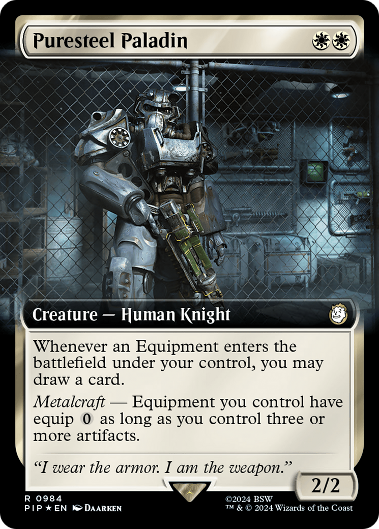 Puresteel Paladin (Extended Art) (Surge Foil) [Fallout] | Rock City Comics