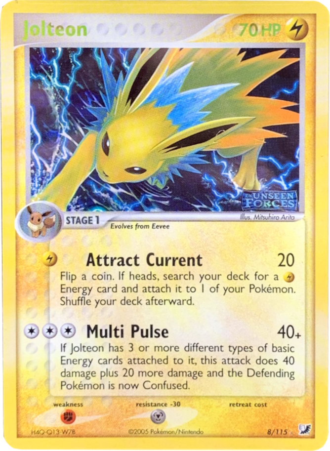 Jolteon (8/115) (Stamped) [EX: Unseen Forces] | Rock City Comics