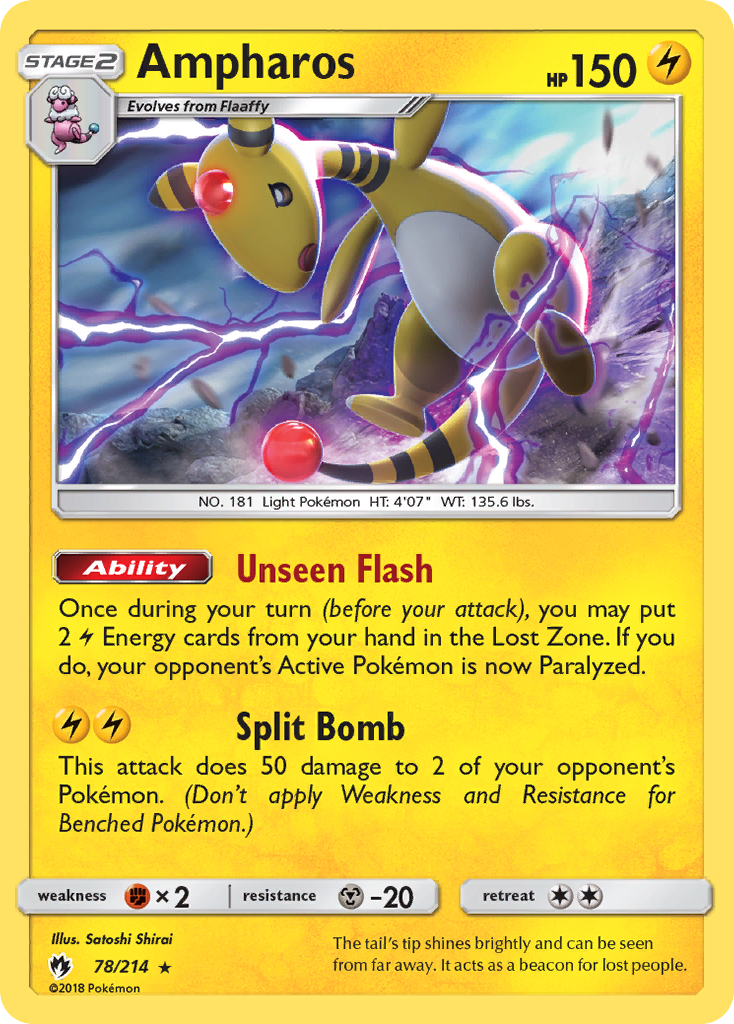 Ampharos (78/214) [Sun & Moon: Lost Thunder] | Rock City Comics