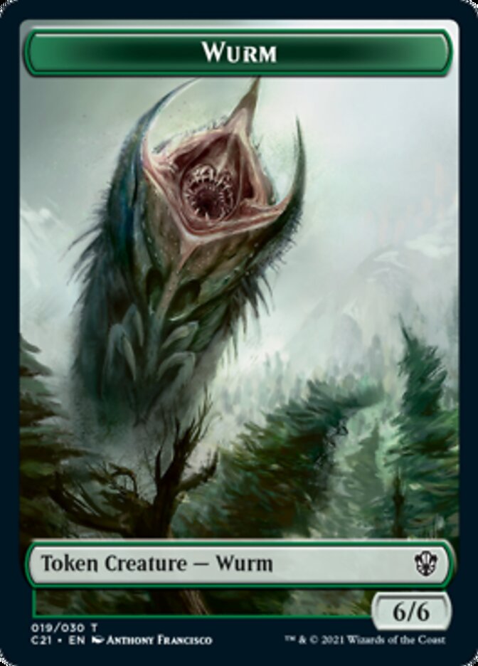 Wurm // Kraken Double-Sided Token [Commander 2021 Tokens] | Rock City Comics