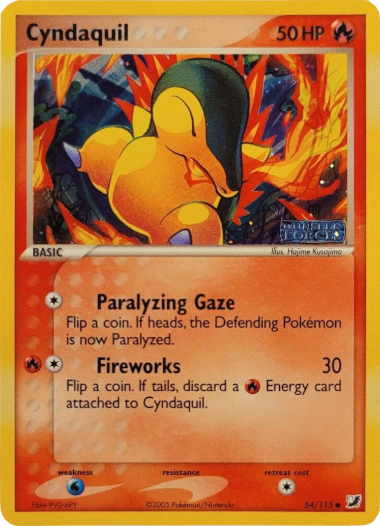 Cyndaquil (54/115) (Stamped) [EX: Unseen Forces] | Rock City Comics