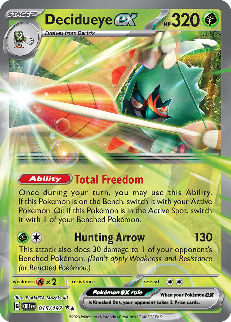 Decidueye ex (015/197) [Scarlet & Violet: Obsidian Flames] | Rock City Comics