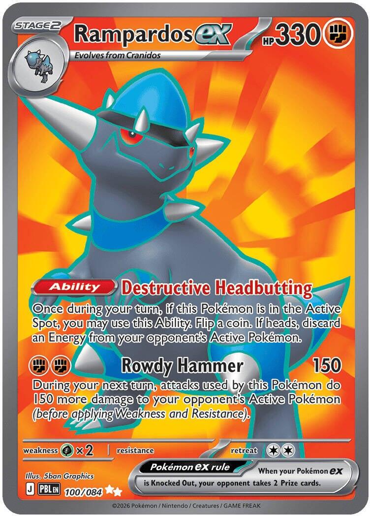 Rampardos ex (100/084) [Mega Evolution: Pitch Black] | Rock City Comics