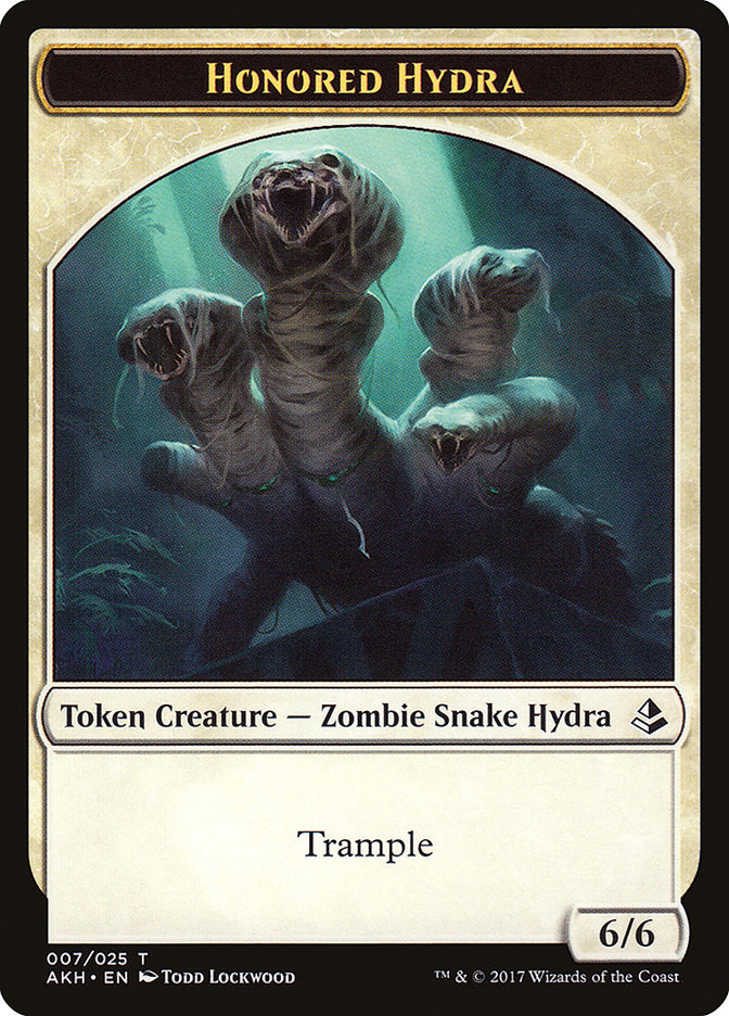 Honored Hydra // Warrior Double-Sided Token [Amonkhet Tokens] | Rock City Comics