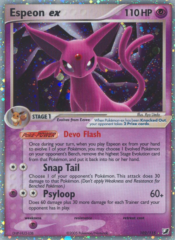 Espeon ex (102/115) [EX: Unseen Forces] | Rock City Comics