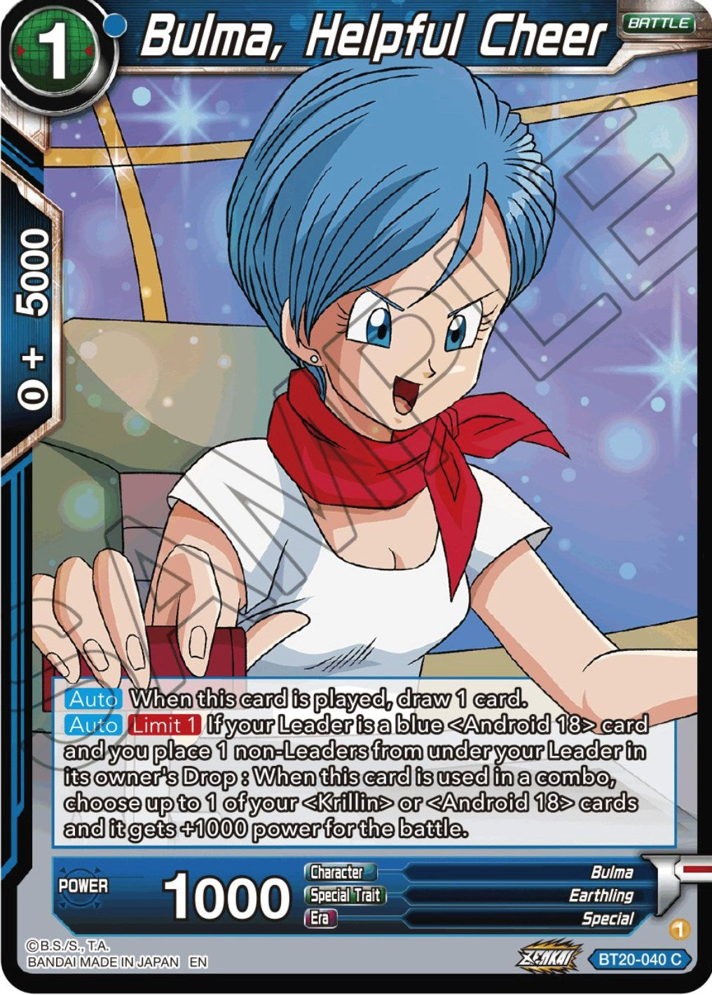 Bulma, Helpful Cheer (BT20-040) [Power Absorbed] | Rock City Comics