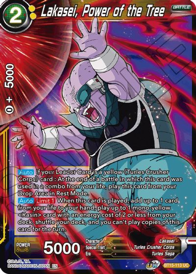 Lakasei, Power of the Tree (BT15-113) [Saiyan Showdown] | Rock City Comics