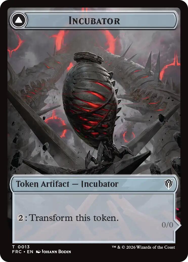 Phyrexian // Incubator Double-Sided Token [Reality Fracture Commander Tokens] | Rock City Comics