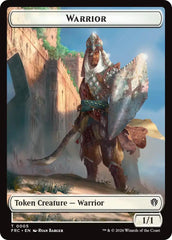 Warrior // Shark Double-Sided Token [Reality Fracture Commander Tokens] | Rock City Comics