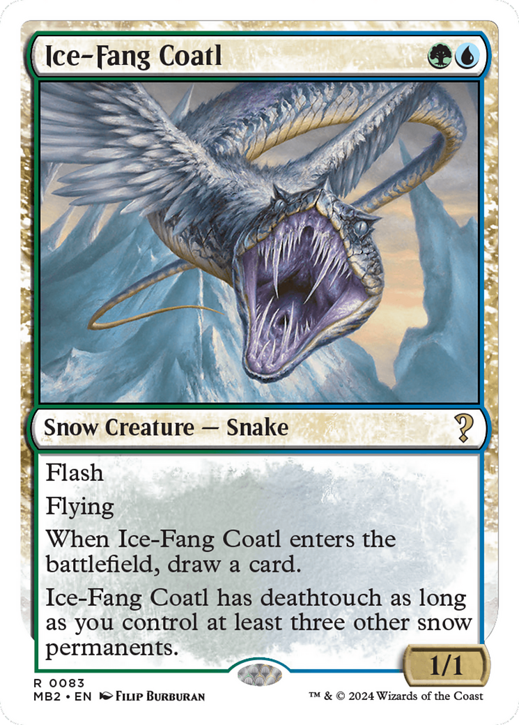 Ice-Fang Coatl (White Border) [Mystery Booster 2] | Rock City Comics