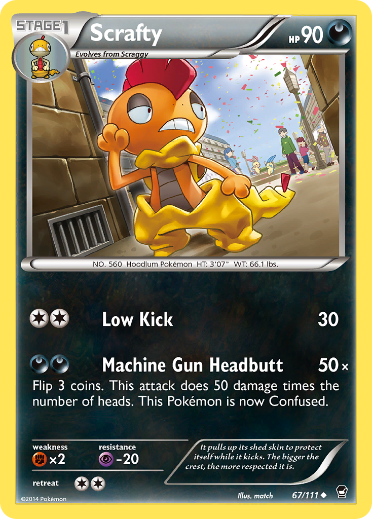 Scrafty (67/111) [XY: Furious Fists] | Rock City Comics