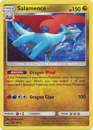 Salamence (106/168) (Cosmos Holo) [Sun & Moon: Celestial Storm] | Rock City Comics