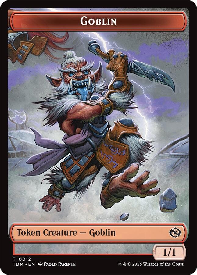 Dog // Goblin Double-Sided Token [Tarkir: Dragonstorm Commander Tokens] | Rock City Comics