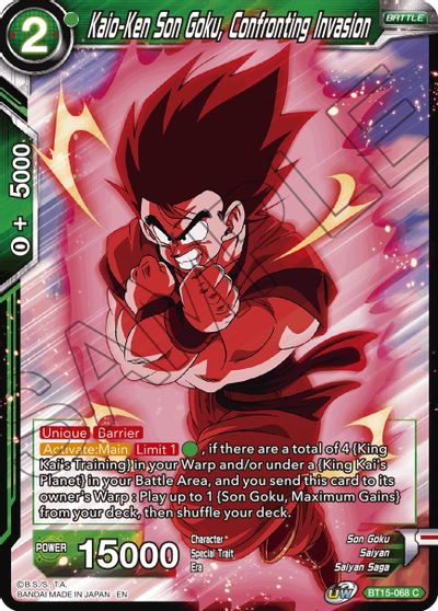 Kaio-Ken Son Goku, Confronting Invasion (BT15-068) [Saiyan Showdown] | Rock City Comics