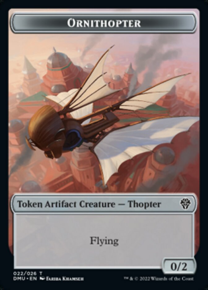 Bird (002) // Ornithopter Double-Sided Token [Dominaria United Tokens] | Rock City Comics
