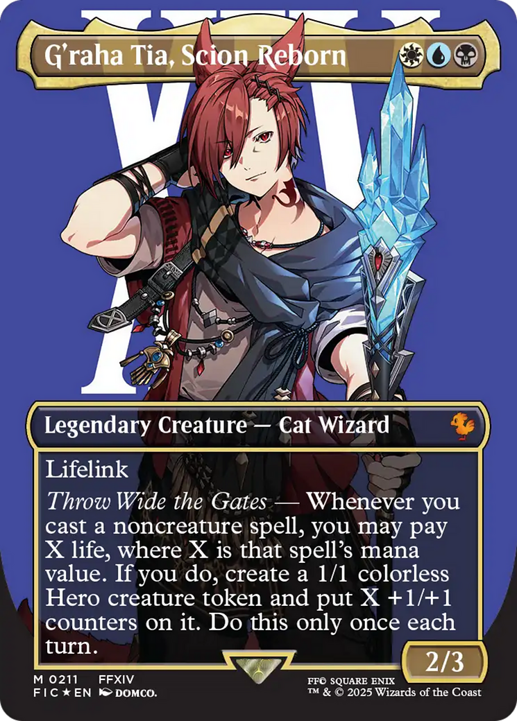 G'raha Tia, Scion Reborn (Borderless) (Surge Foil) [FINAL FANTASY Commander] | Rock City Comics