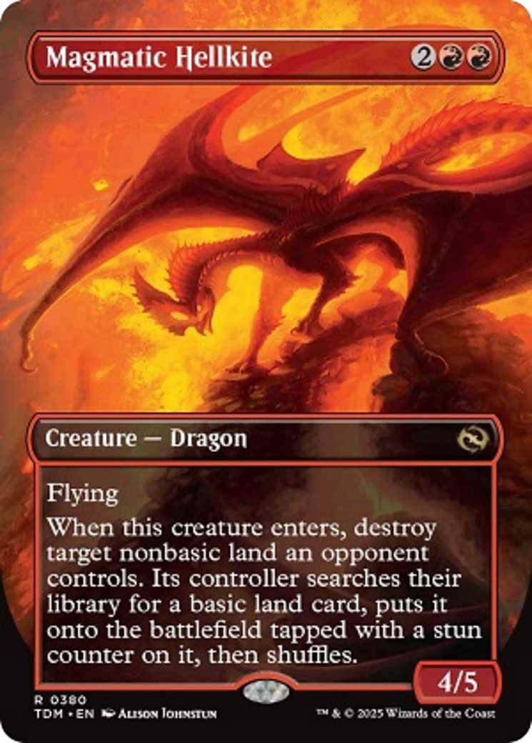 Magmatic Hellkite (Borderless) [Tarkir: Dragonstorm] | Rock City Comics