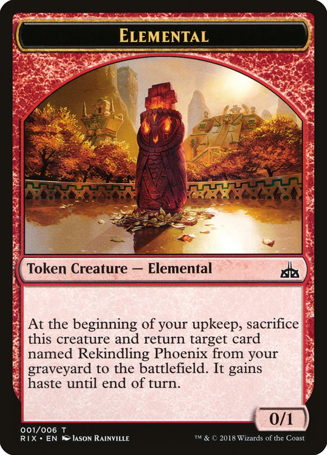 Elemental Token (001/006) [Rivals of Ixalan Tokens] | Rock City Comics