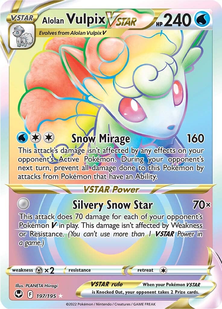 Alolan Vulpix VSTAR (197/195) [Sword & Shield: Silver Tempest] | Rock City Comics