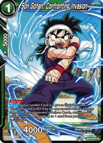 Son Gohan, Confronting Invasion (BT15-071) [Saiyan Showdown] | Rock City Comics