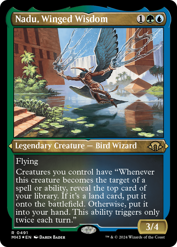 Nadu, Winged Wisdom (Foil Etched) [Modern Horizons 3] | Rock City Comics