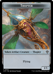 Thopter // Manifest Double-Sided Token [Outlaws of Thunder Junction Commander Tokens] | Rock City Comics