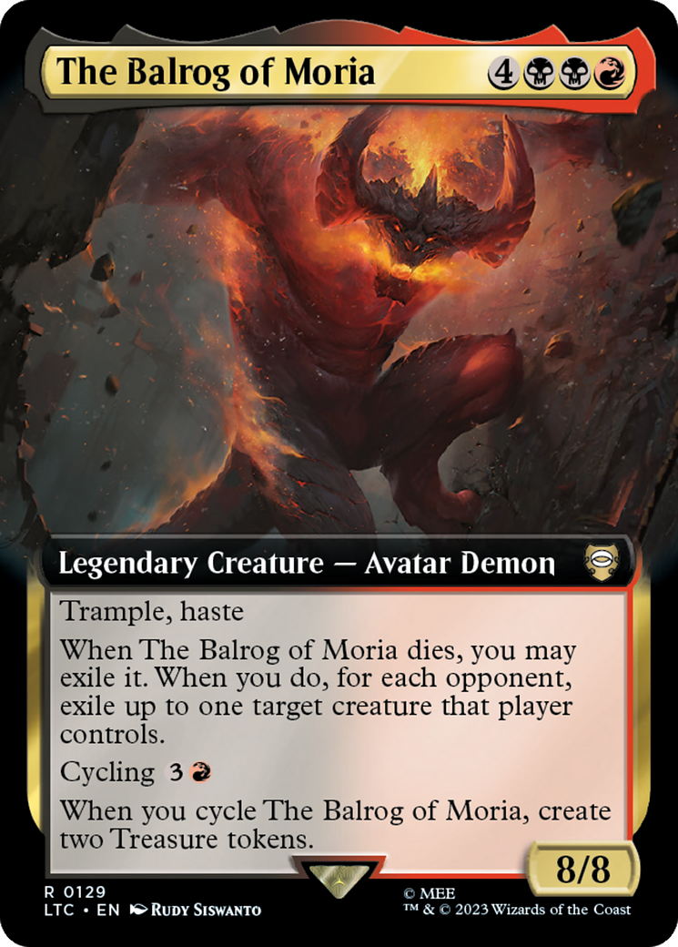 The Balrog of Moria (Extended Art) [The Lord of the Rings: Tales of Middle-Earth Commander] | Rock City Comics